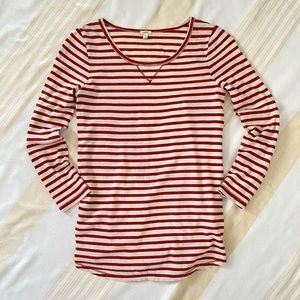 J. Crew Drapey Striped Baseball ⚾️ Tee SZ S